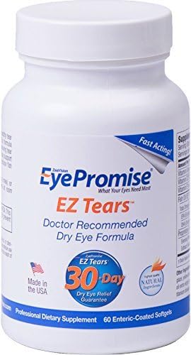 EyePromise EZ Tears Eye Vitamin - Fast Dry Eye Relief Supplement - Omega-3s and 7 Anti-Inflammatory Ingredients by EyePromise