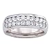 14K White Gold 3/4 ct. Machine Set Diamond Wedding Band (F-G Color, VS Clarity)