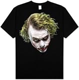 TS149 The Dark Knight Joker Face Heath Ledger Batman T-Shirt by 2BhipBuckles