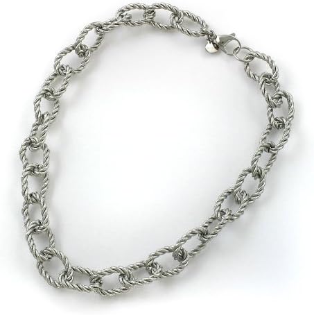 Stainless Steel Twisted 17" Chain Necklace