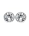 Round Cut CZ Bezel Sterling Silver Basket Set Stud Earrings 4mm