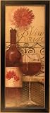 Red WINE VIN ROUGE Bottle Framed Print Picture