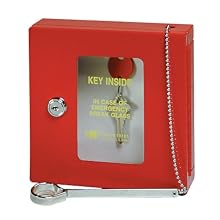 STEELMASTER Emergency Key Box, Keyed Differently, 6.75 x 6.88 x 2 Inches, Red (201900007)