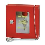 STEELMASTER Emergency Key Box, Keyed Differently, 6.75 x 6.88 x 2 Inches, Red (201900007)