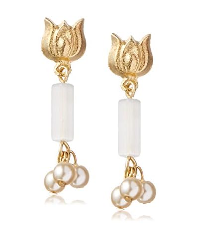 David Aubrey Hadrien Tulip Post & Glass Bead Earrings