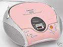 PINK LENCO STEREO RADIO AM FM CD PLAYER AUDIO PLAYER