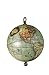 The Age of Exploration Keepsake Mini Globe by Authentic Models - World Globe Ornament with Brown Satin Ribbon - Classic Christmas Decorations - Mini Earth Globe