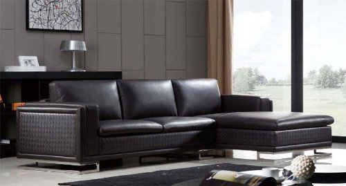 2pc Contemporary Modern Sectional Leather Sofa 