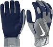 Nike GB0305 Diamond Elite Pro Batting Gloves - Pewter/College Navy