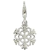 Les Poulettes Jewels - Charms Sterling Silver - Snow Flakes and Crystal Ice