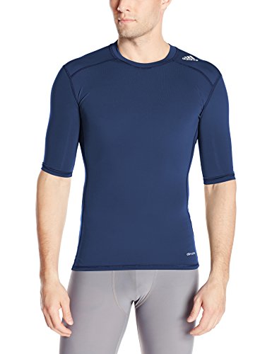 adidas Performance Men's Techfit Base Layer Short Sleeve Tee, X-Large, Collegiate Navy