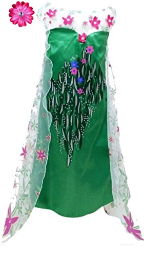 Frozen Fever Inspired Dress with Hair Clip (7-8 Years, Elsa)