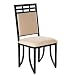 Kitchen & Housewares : 2 New Matrix Style black metal dining side chairs with white cushion