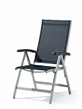 Sieger 945/A-G Klappsessel Bodega, Aluminium Textilux, graphit-grau
