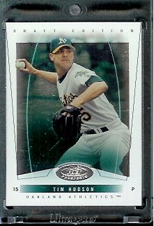 2004 Fleer Hot Prospects #33 Tim Hudson Oakland Athletics Baseball Card - Mint Condition- In Protective Display Case!!