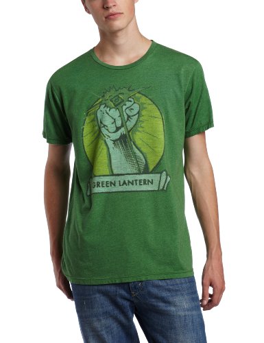  Junk Food Clothing Men's Green Lantern Fist Short Sleeve Vintage Crew Neck T-Shirt