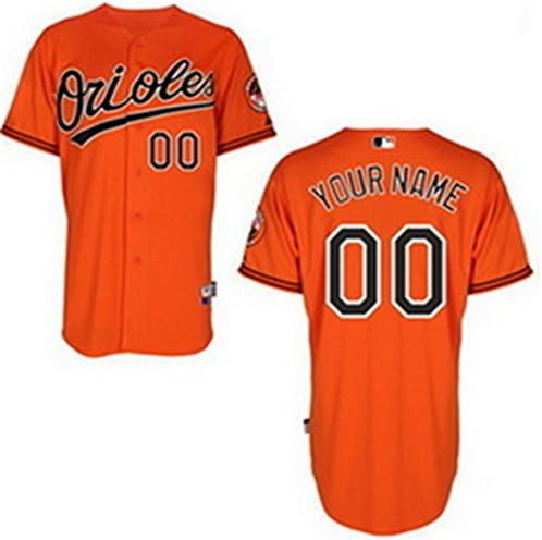 SuJe Men's Baltimore Orioles Custom Jersey Alternate Orange Size S-3XL