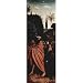 Hubert van Eyck (Ghent altar altar of the Mystic Lamb, right wing, bottom, outer scene: The Hermit) - 11x17 custom fit with RichAndFramous Black 99 inch Poster Hangers