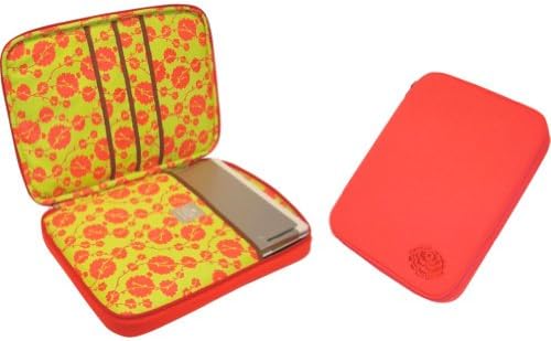 Amy Butler Nola Cushioned Laptop Sleeve,Cotton Vine Tomato,one size