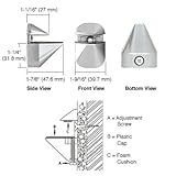 CRL Chrome Adjustable Glass Shelf Bracket - Pair