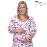 Bara Glad Maternity & Nursing Hart 3/4 Sleeve Dress Red (Code: 14)