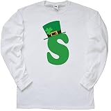 Inktastic S Irish letter hat Long Sleeve T-Shirt X-Large White