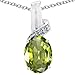 CandyGem 14k Gold Genuine Oval Peridot and Diamond title=