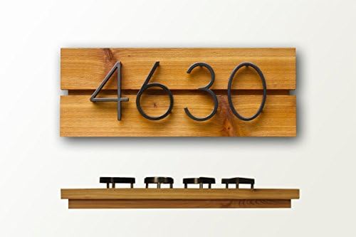 Modern House Numbers - Natural Cedar