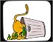 Decorated Mouse Pad with garbage, kitten, pet, cat, kitty, alley