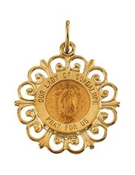 Lady Of Guadalupe Medal 14K Yellow Gold 20.00X18.00 mm