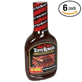 Tony Roma's Barbecue Sauce Original, 21-Ounce Unit (Pack of 6)