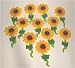 12 Piece Set Hand Made Decorative Sunflower Fridge Magnets 2.0