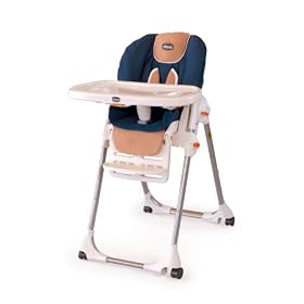 Chicco Polly Double Pad Fabric Highchair, Manhattan