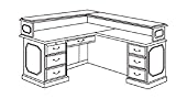 Office Furniture DMI - L-Shaped Reception Desk with Right Return - Traditio ....