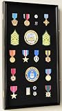 Large Military Medals, Pins, Patches, Insignia, Ribbons, Flag Display Case Cabinet