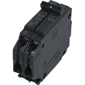 General Electric THQP215 Circuit Breaker, 2-Pole 15-Amp Thin Series by