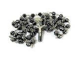 Full Length Rosary with Crucifix and Prayer Beads Made with Black Hematite