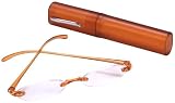 Select-A-Vision Flexi Light Reading Glass with Matching Case, Orange, +3.00