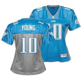 Vince Young Titans Blue NFL Fashion Jersey – Women’s ( sz. XL, Blue : Young, Vince : #10 : Titans )