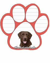 Chocolate Labrador Dog Paw Magnetic Note Pads