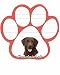 Chocolate Labrador Dog Paw Magnetic Note Pads