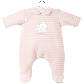 Corolle Classic Baby Doll 14-inch Fashion Pink Striped Pajamas by Corolle