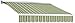 Awntech 10-Feet Destin LX with Hood Manual Retractable Acrylic Awning, 96-Inch Projection, Forest Green/Gray Multi