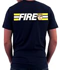 MALTESE CROSS W/FIRE STRIPE ON BACK T-SHIRT
