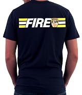 MALTESE CROSS W/FIRE STRIPE ON BACK T-SHIRT