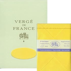G Lalo Yellow Writing Tablet with Matching Envelopes by G Lalo