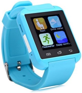 WristActiv Bluetooth Smartwatch 2017 NEW Version Smartphone Sync - (CONTACTS, MP3 PLAYER, WHATSAPP/FACEBOOK NOTIFICATIONS, FITNESS TRACKER) Phone Dial, Altitude Meter, ANDROID/iOS (Sky Blue)