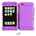 Camo 2 Oak Tree on Purple Silicone Skin for Apple ipod Touch iTouch 4G 4 Hybrid 2 in 1 Rubber Cover Hard Case