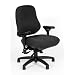 BodyBilt J2509 Black Fabric XL High Back Task Ergonomic Chair with Arms, 22" Length x 21.50" Width Backrest, 23" Width Seat, Grade 1