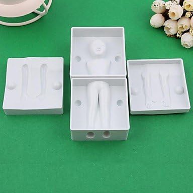 GONGXI DIY 3D Fondant Cake Modelling 6PCS/Set Baby Body Shape Die Mold